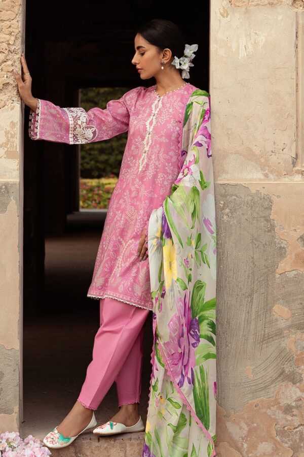 Cross Stitch Coral Floret 3 Piece Lawn Printed Suit