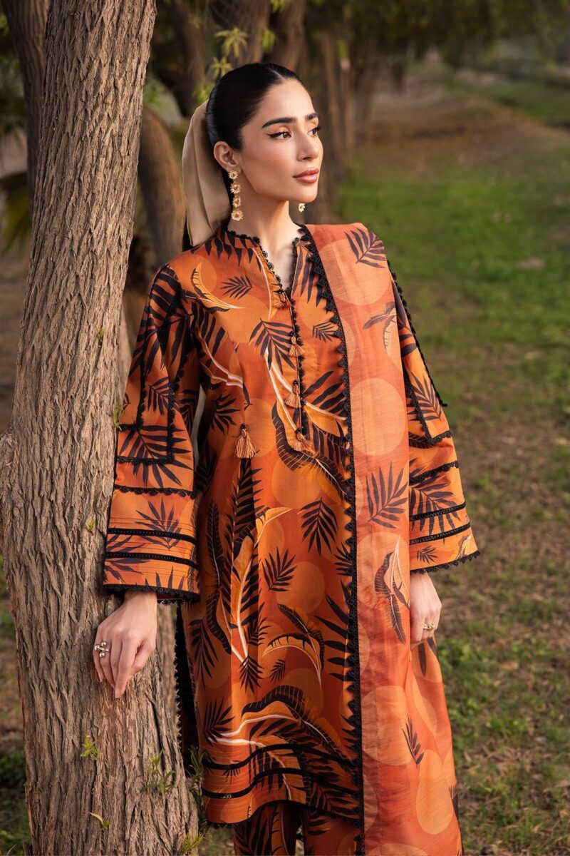 Alizeh Af-Pl-6013-Marigold Sheen Printed Lawn Collection 2024