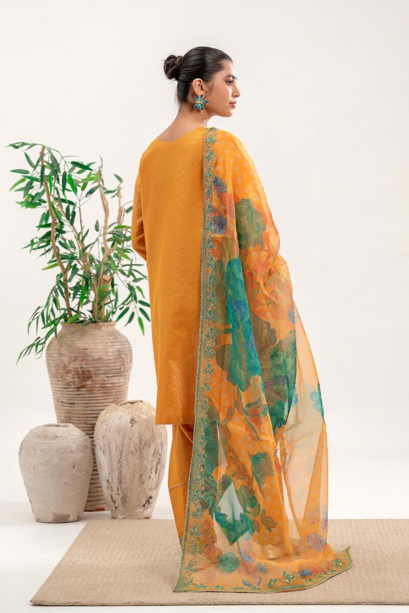 Charizma 3 Pc Aclyric Jacquard Shirt With Trouser Organza Dupatta Cnp 3 087