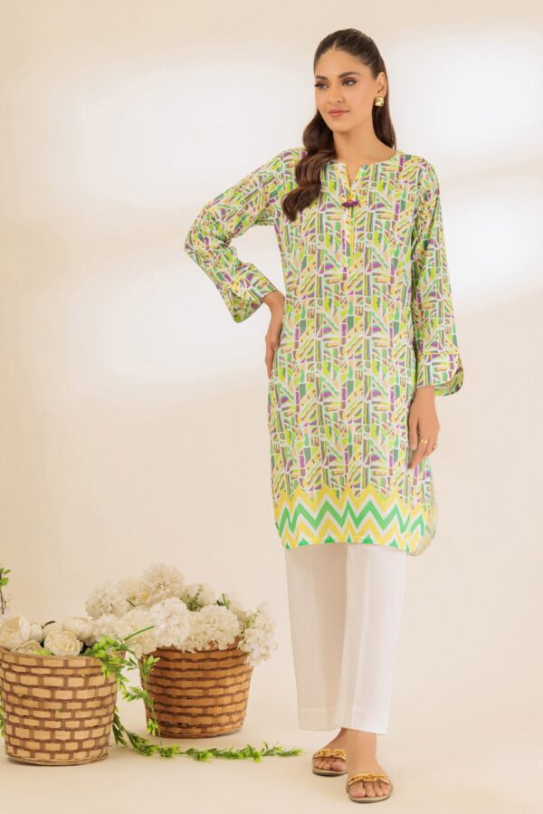 Bonanza Satrangi Green Lawn 2 Piece 2S24A2P273 Co Ord Sets