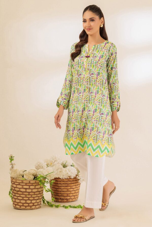 Bonanza Satrangi Green Lawn 2 Piece 2S24A2P273 Co Ord Sets