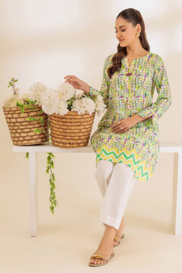 Bonanza Satrangi Green Lawn 2 Piece 2S24A2P273 Co Ord Sets