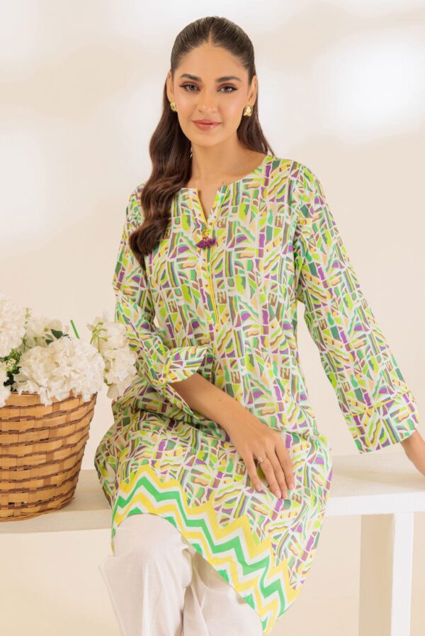 Bonanza Satrangi Green Lawn 2 Piece 2S24A2P273 Co Ord Sets