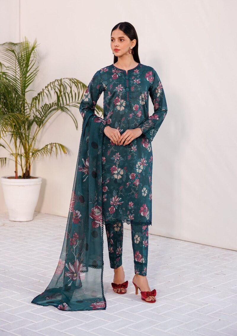 Farasha Printed Essentials Jasmine Rose Lawn Collection