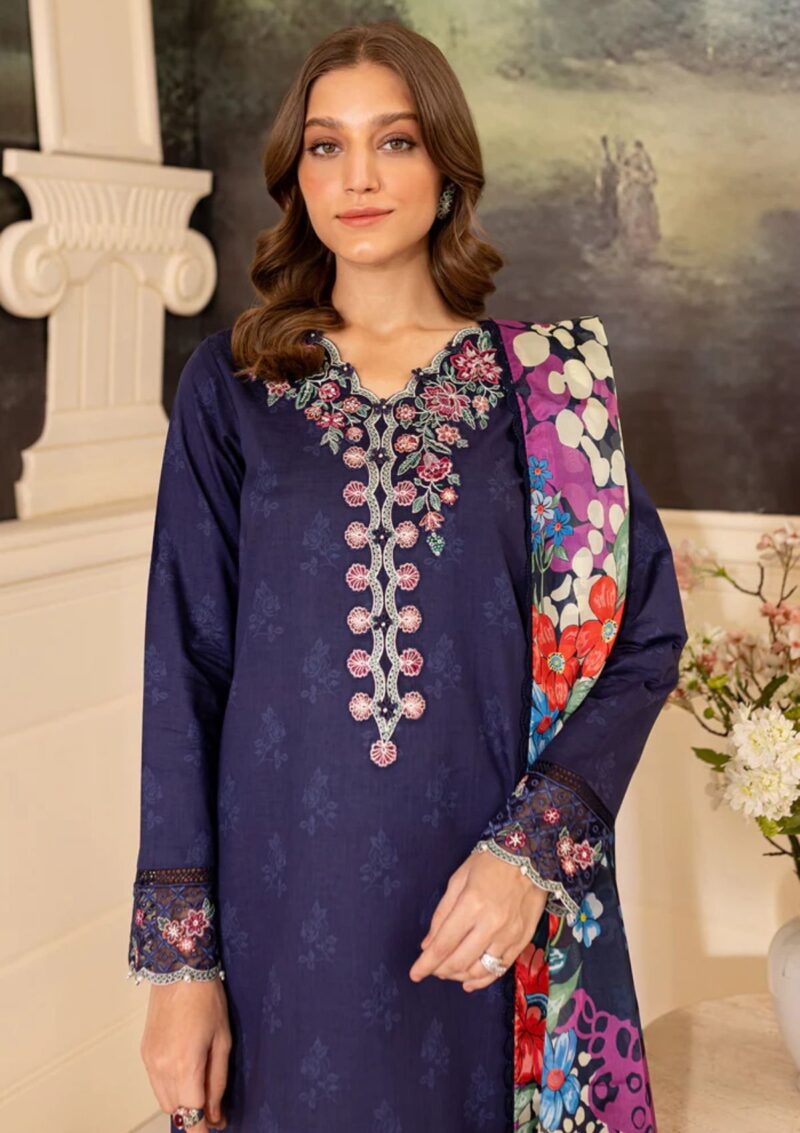 Farasha Seraya FS24 02 INDIGO Lawn Collection 24