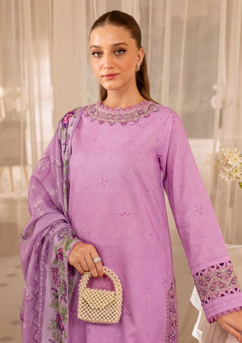 Farasha Seraya FS24 09 VOILET Lawn Collection 24