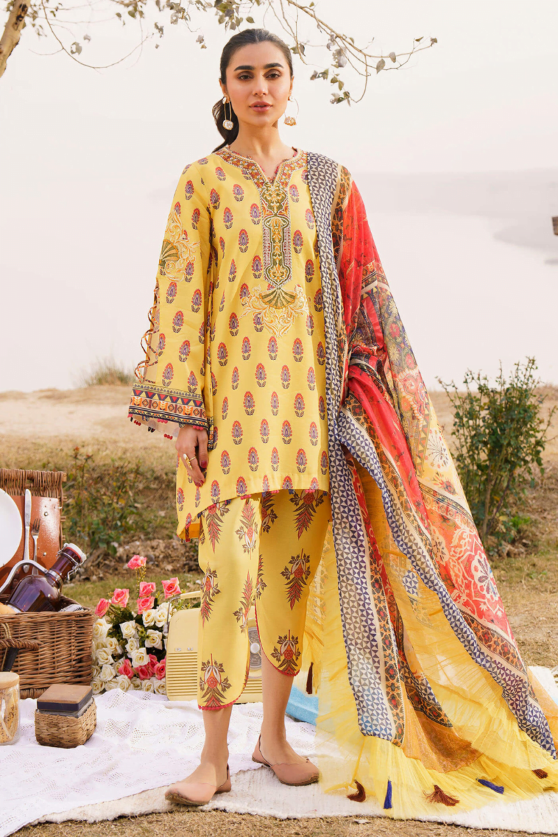 product Asifa Nabeel Digital Printed Lawn Sonnet-U141m004 3 Piece Suit Cultural Outfit 2024