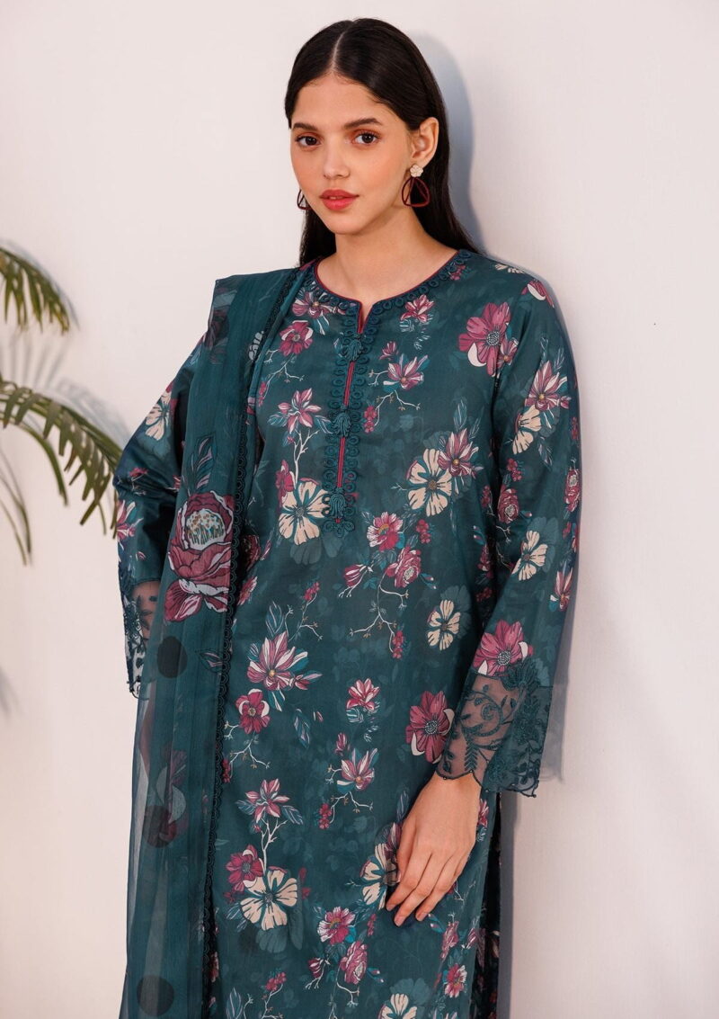 Farasha Printed Essentials Jasmine Rose Lawn Collection