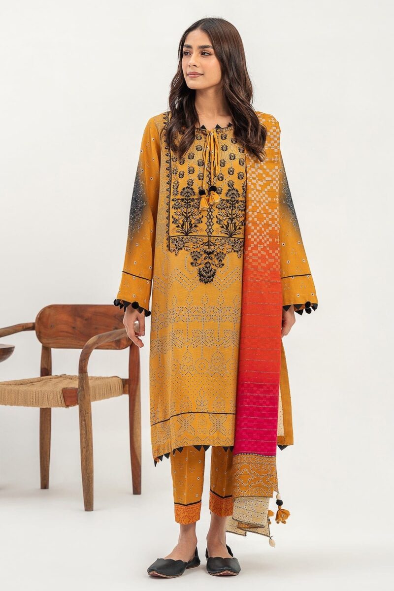 Charizma 3 Pc Printed Staple Shirt With Viscose Dupatta And Trouser Cnp 3 203