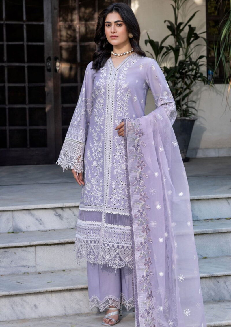 Farasha Bahaar Fbl24 03 Aqua Pearl Lawn Collection