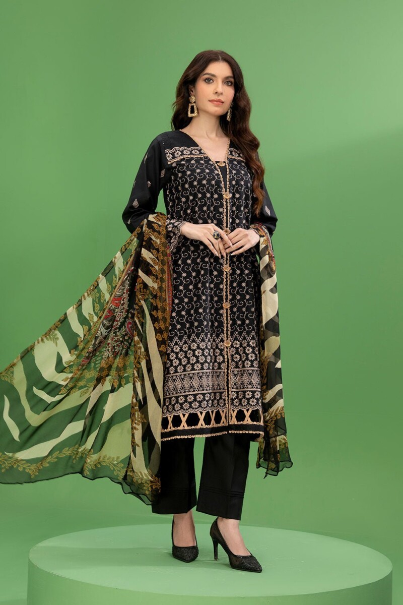 product Safwa Roma Premium Roc-09 Premium Embroidered Lawn 3pc Suit Collection 2024