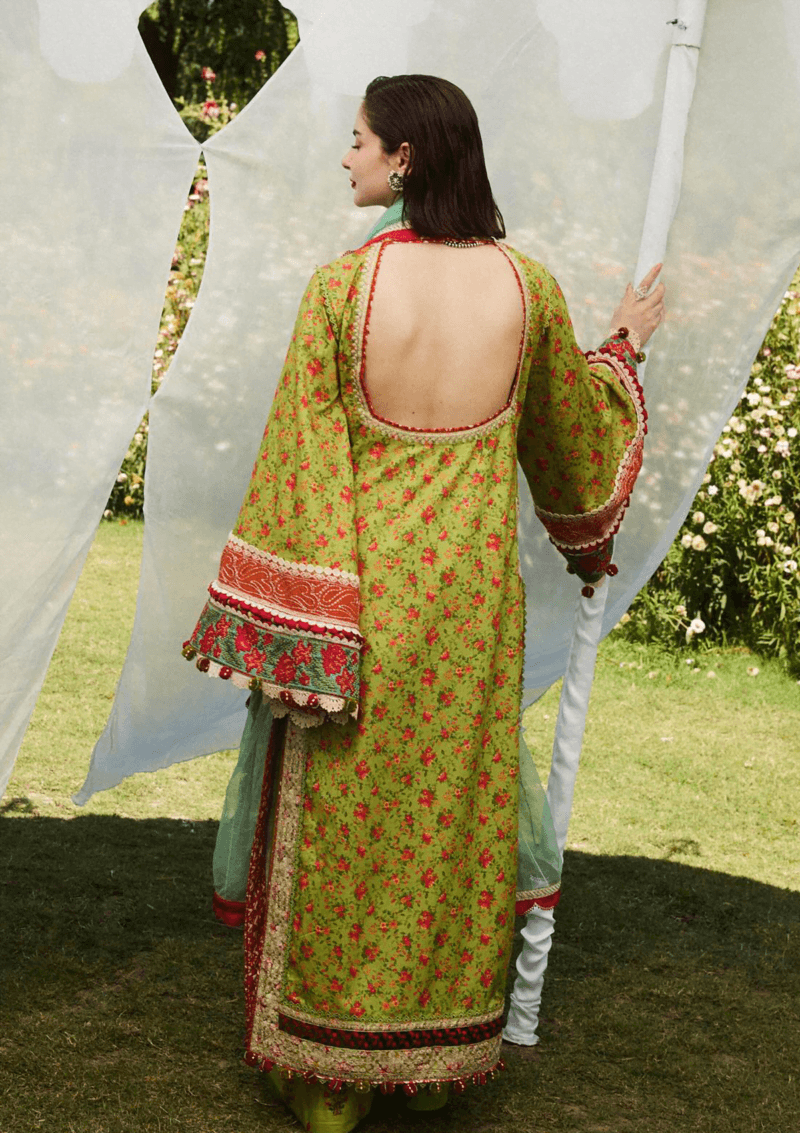 Hussain Rehar Ss 24 D 498 Cyan Lawn Collection