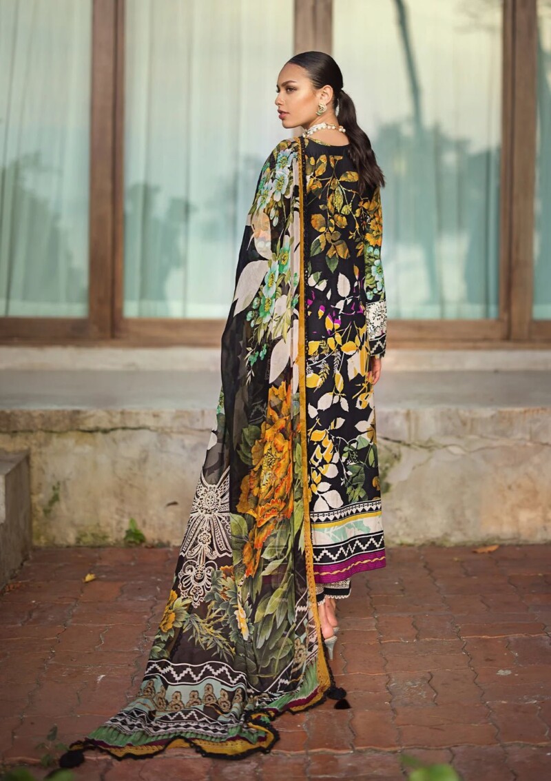 product Elaf Digital Printed Lawn Esl-08b Nightfall 3 Piece Suit Cultural Outfit 2024