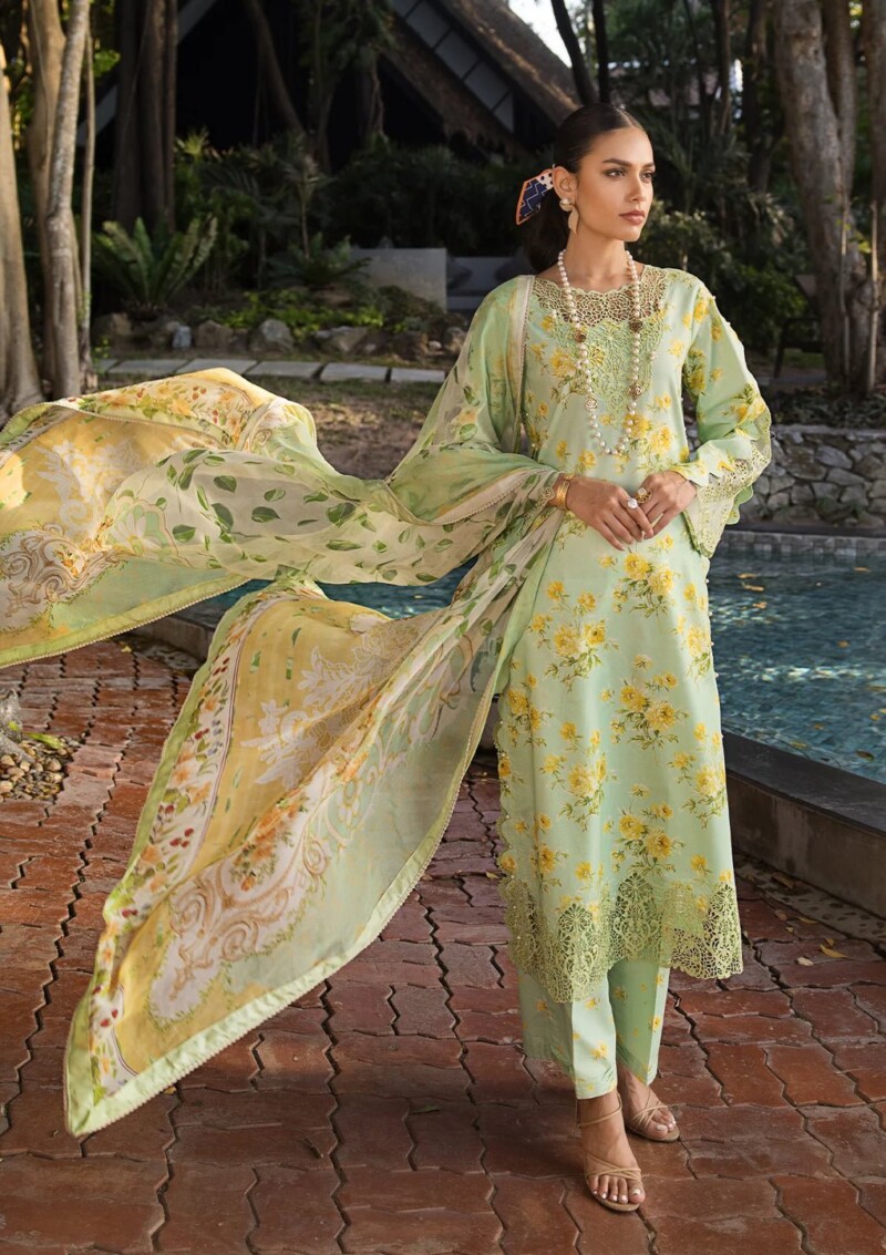 product Elaf Digital Printed Lawn Esl-06b Majestic Nova 3 Piece Suit Cultural Outfit 2024