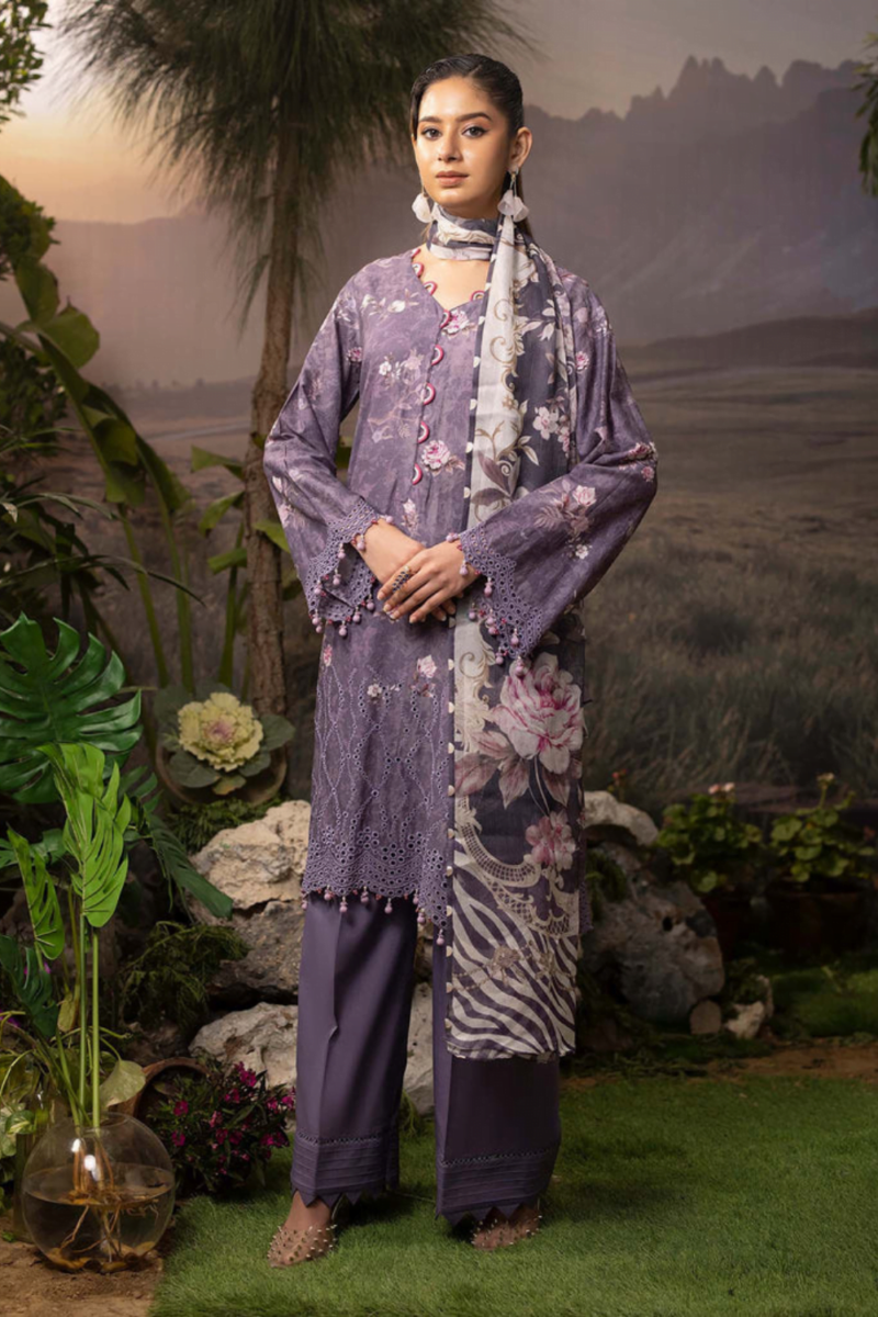 product Adan Libas Digital Printed & Embroidered Lawn 5744 3 Piece Suit Cultural Outfit 2024