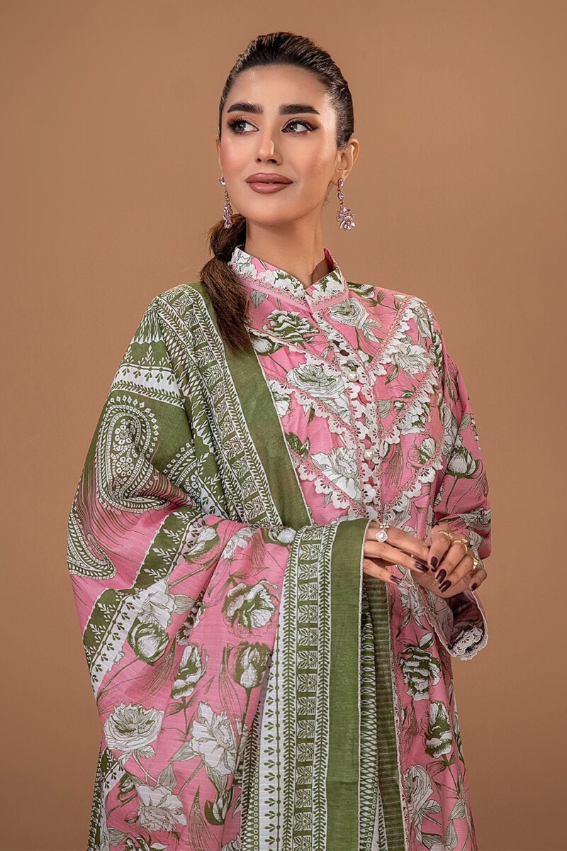 product Safwa Fine Ics-35 Printed Doria Lawn 3pc Suit Collection 2024