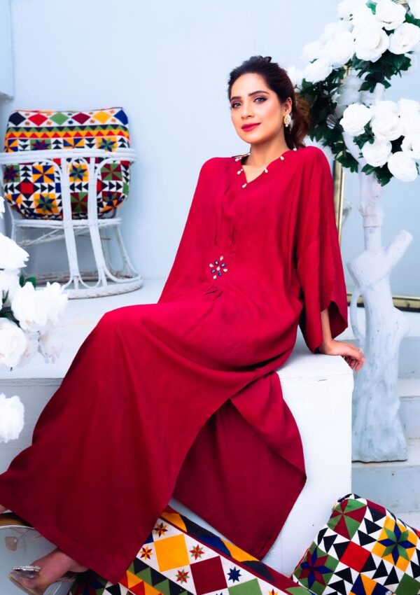 Psk Couture Bahar Red Cocktail Pret Collection 24