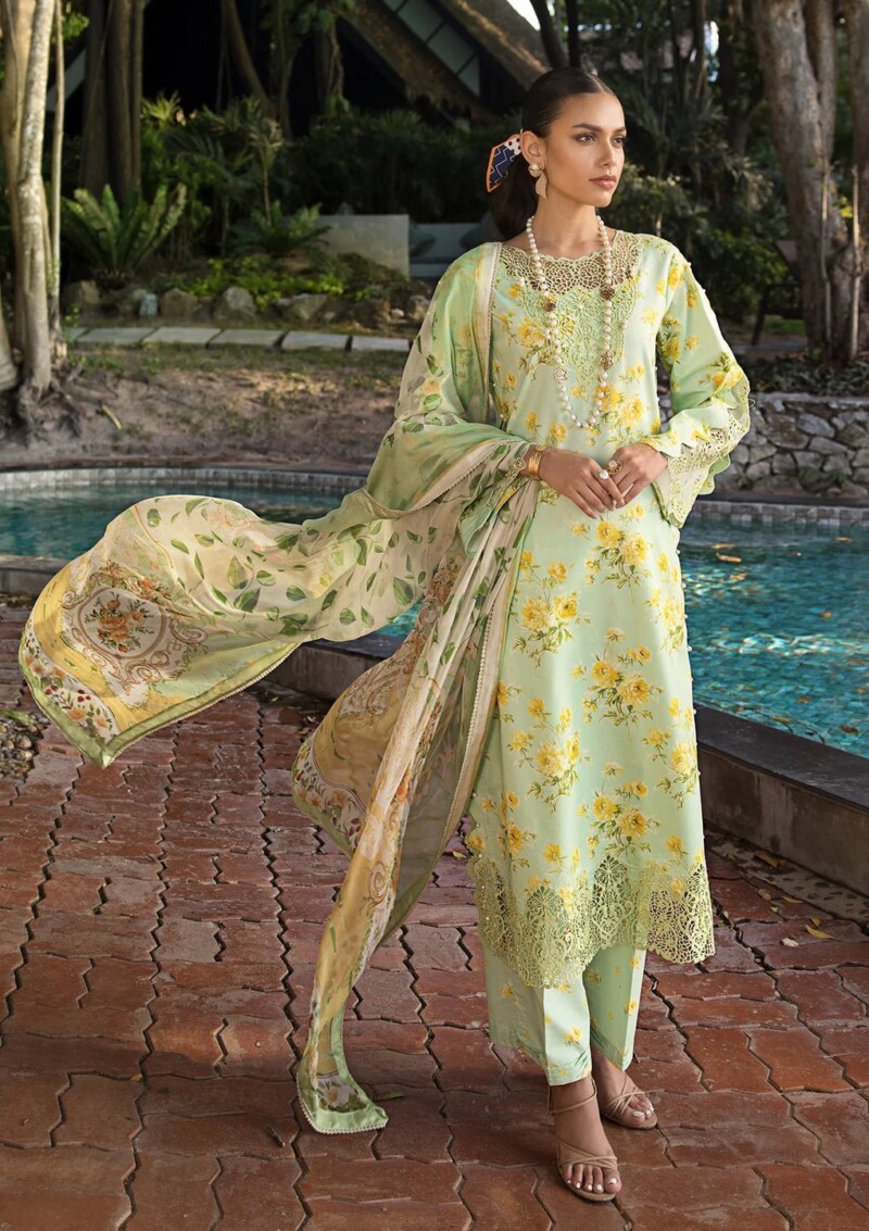 product Elaf Digital Printed Lawn Esl-06b Majestic Nova 3 Piece Suit Cultural Outfit 2024