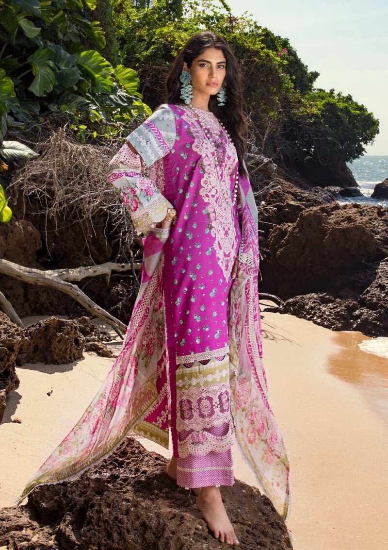 product Elaf Embroidered Lawn Esl-04b Enchantment 3 Piece Suit Cultural Outfit 2024