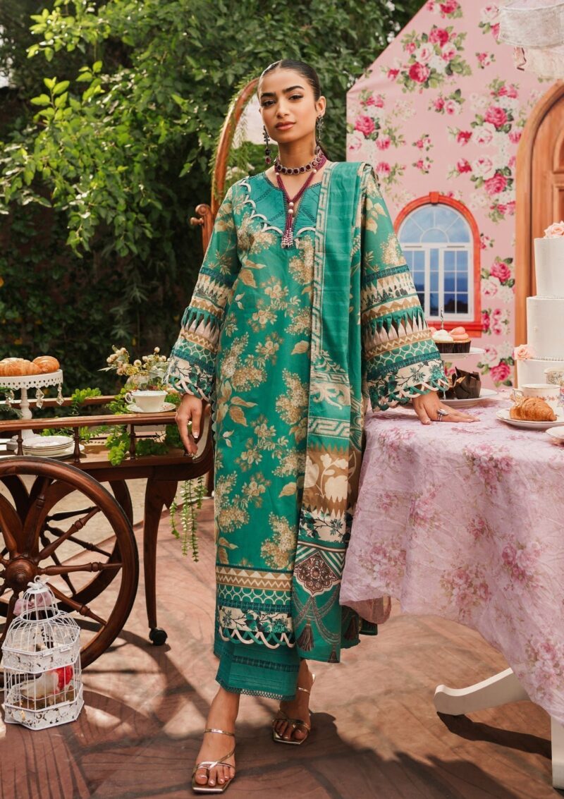 Elaf Premium Printed EEP 04B Chic Teal Lawn Collection 24