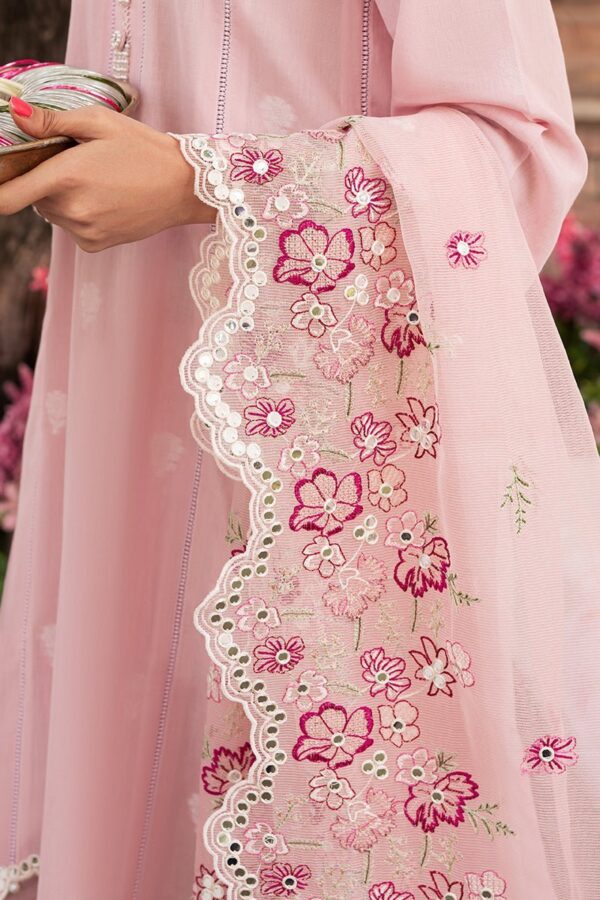 Cross Stitch Cameo Pink 3 Piece Embroidered Jacquard Suit