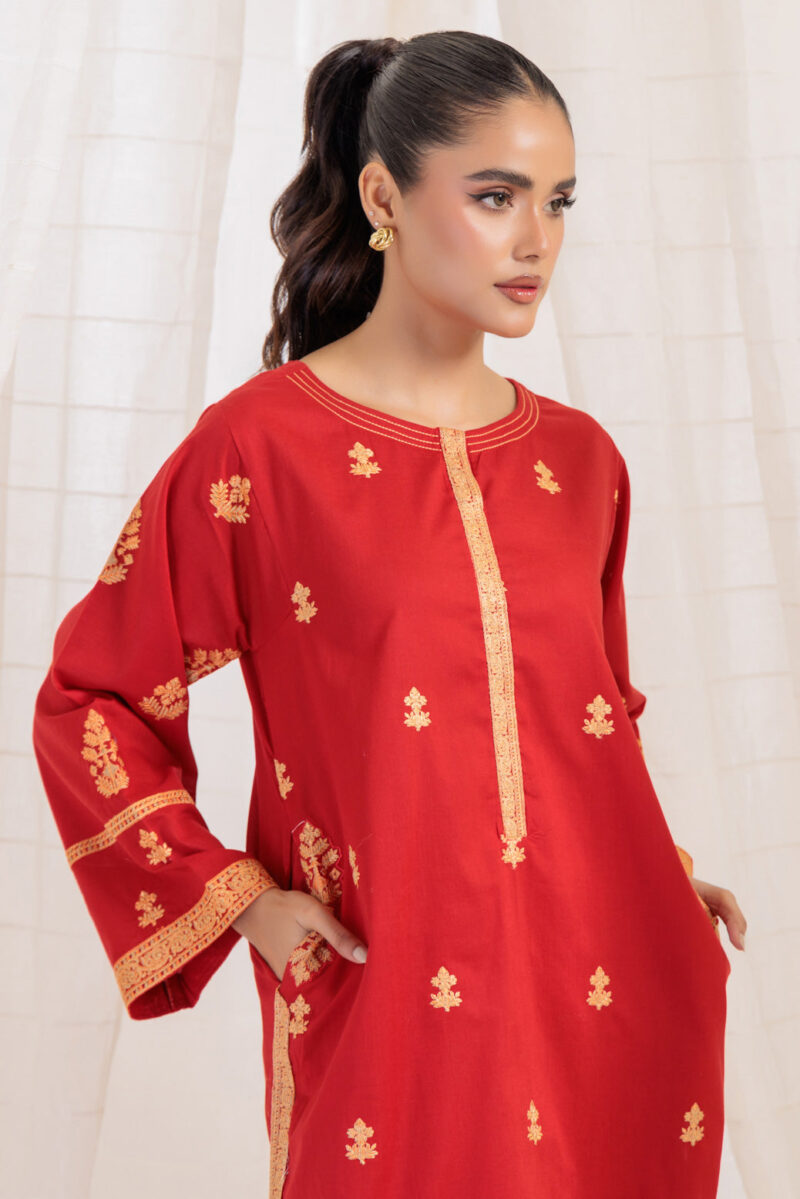 product Bonanza Satrangi Red Cambric 2 Piece 6s24c2p029 Co Ord Sets