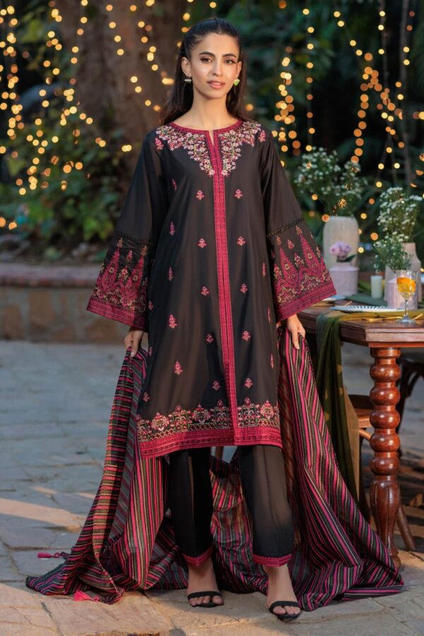 Bonanza Satrangi Black Raw Silk 3 Piece 6S24C3P190 Festive Pret 2024