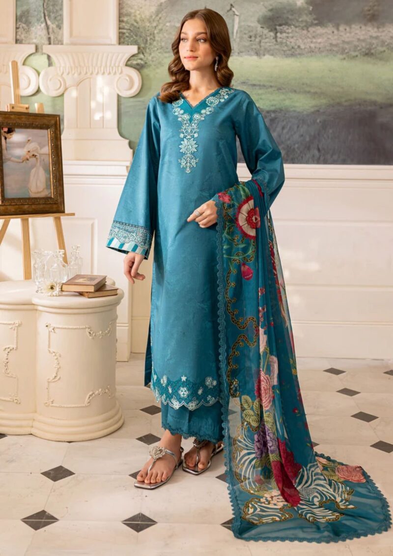 Farasha Seraya FS24 08 PERIWINKLE Lawn Collection 24