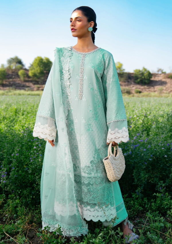 Sana Zubair Jewels of the Meadow SZ 01 AQUAMARINE Lawn Collection 24