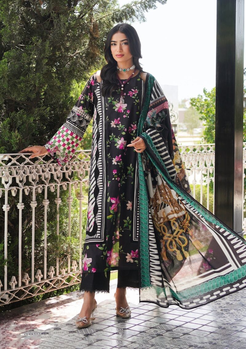 Elaf Premium Printed EEP 02A Dark Floral Lawn Collection 24