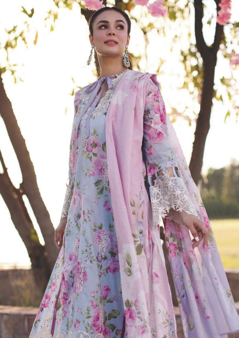 Elaf Premium Print Chikankari Epc24 04 B Glaciella Lawn Collection