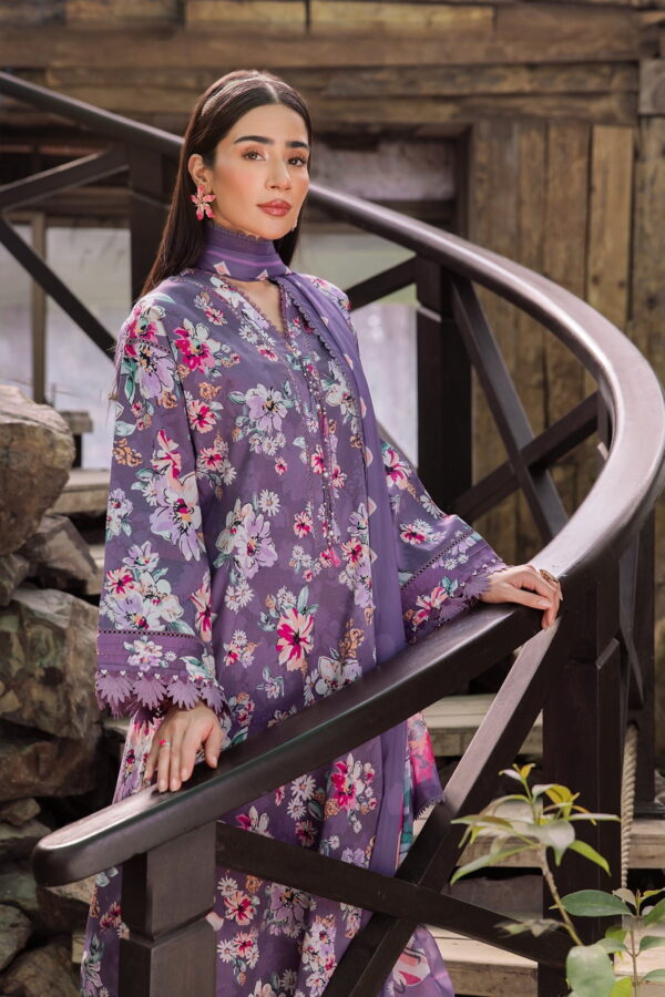 Alizeh Af-Pl-6012-Indigo Sheen Printed Lawn Collection 2024