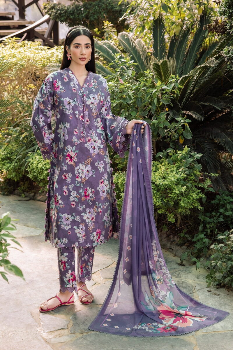 Alizeh Af-Pl-6012-Indigo Sheen Printed Lawn Collection 2024