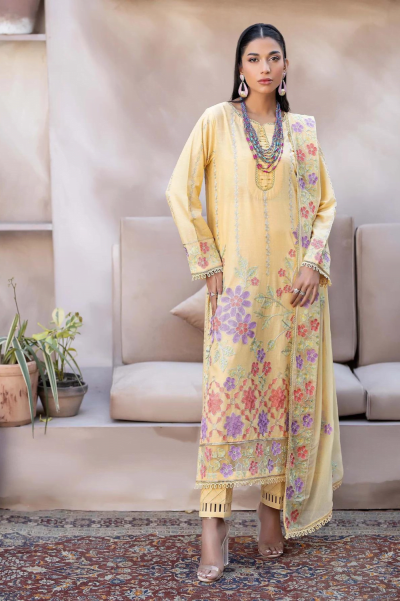 product Adan Libas Embroidered Lawn 5845 3 Piece Suit Cultural Outfit 2024