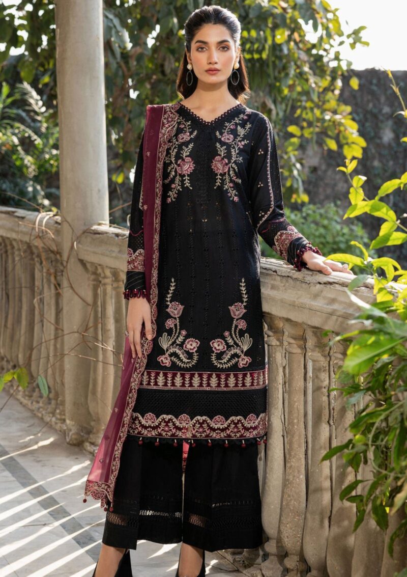 Farasha Bahaar Fbl24 07 Rose Garland Lawn Collection