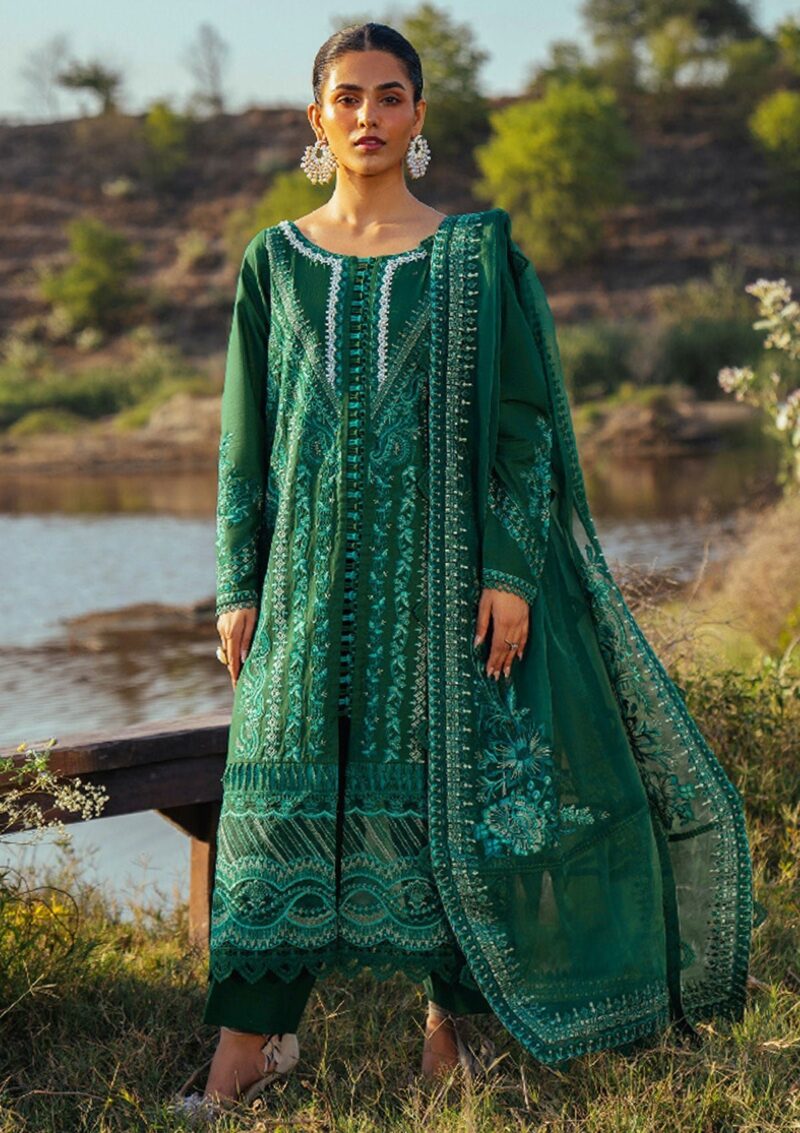 Sana Zubair Jewels of the Meadow SZ 04 EMERALD Lawn Collection 24