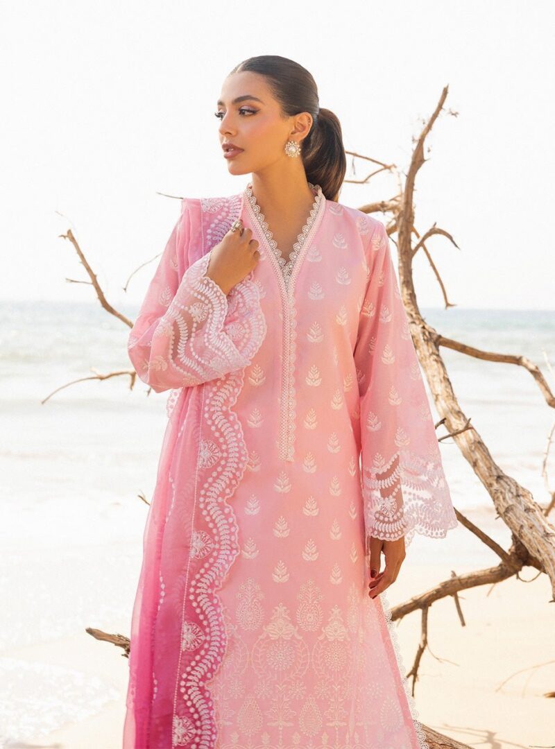 Zainab Chottani D-08b Amyra Embroidered Chikankari Lawn 3pc Suit Collection 2024