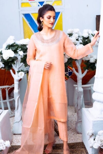 product Psk Couture Bahar Peachy Puff Pret Collection 24