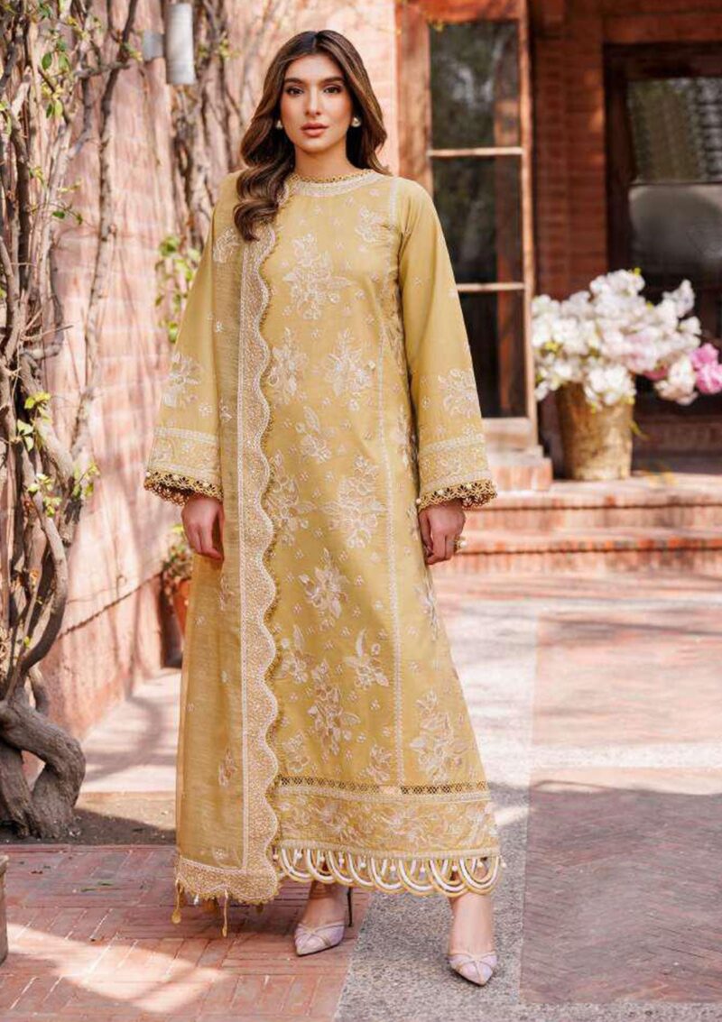 Farasha Dastoor Fd24 04 Beryl Grey Lawn Collection