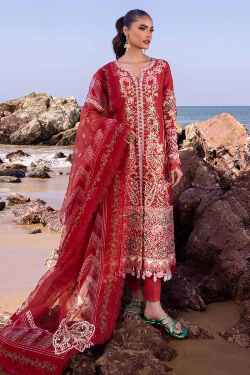 product Akbas Aslam Embroidered Lawn Petuna 3 Piece Suit Cultural Outfit 2024