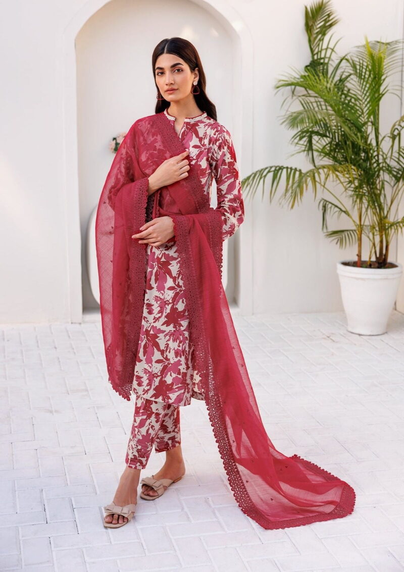 Farasha Printed Essentials Lush Berry Lawn Collection