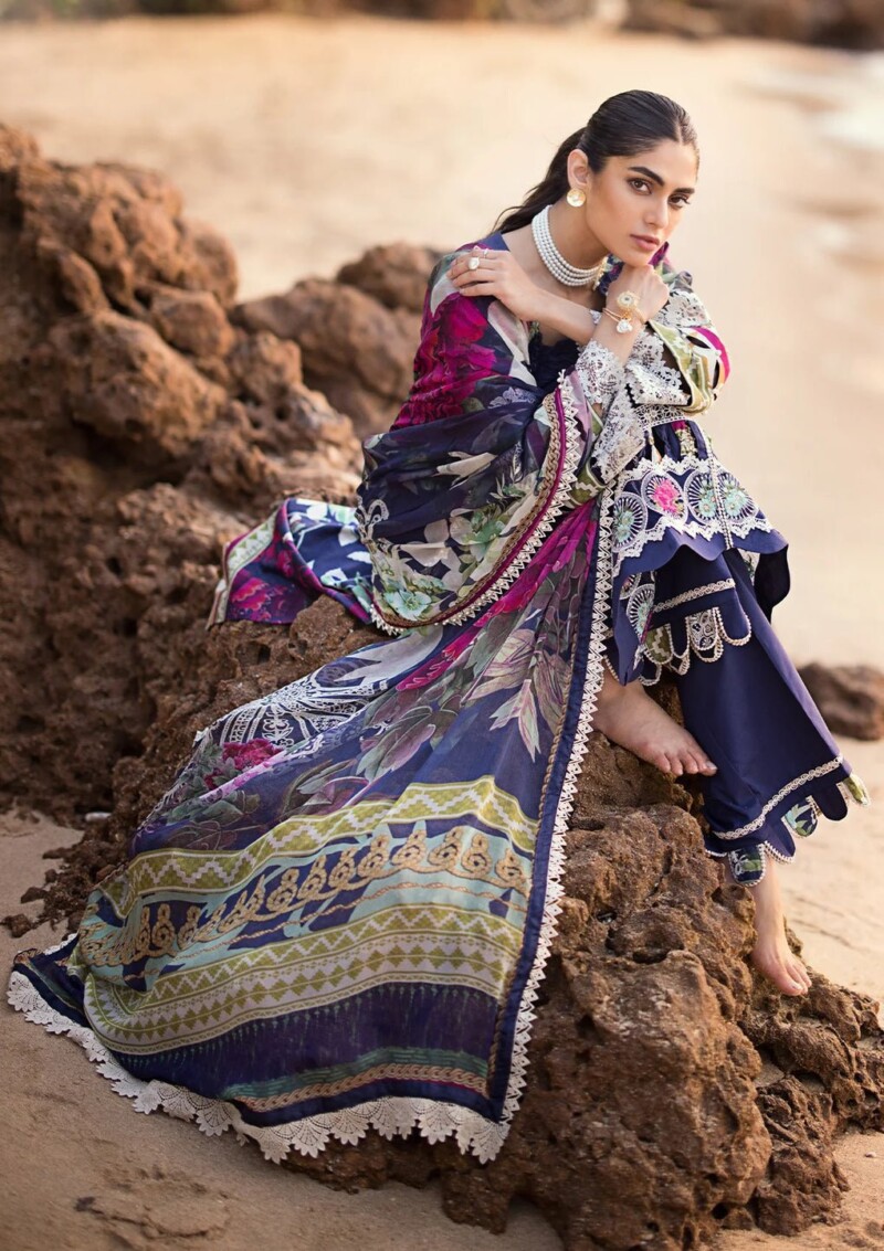 product Elaf Digital Printed Lawn Esl-08a Sinclair 3 Piece Suit Cultural Outfit 2024