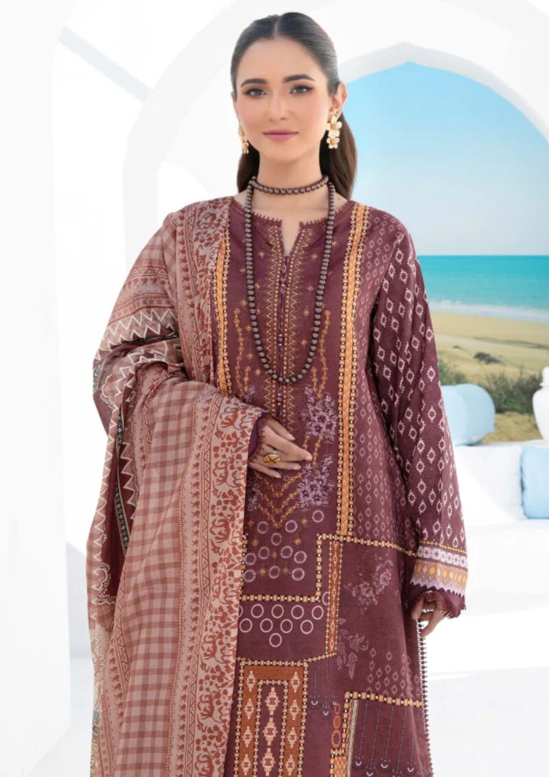 Humdum Saira Bano Hb24 08 Lawn Collection