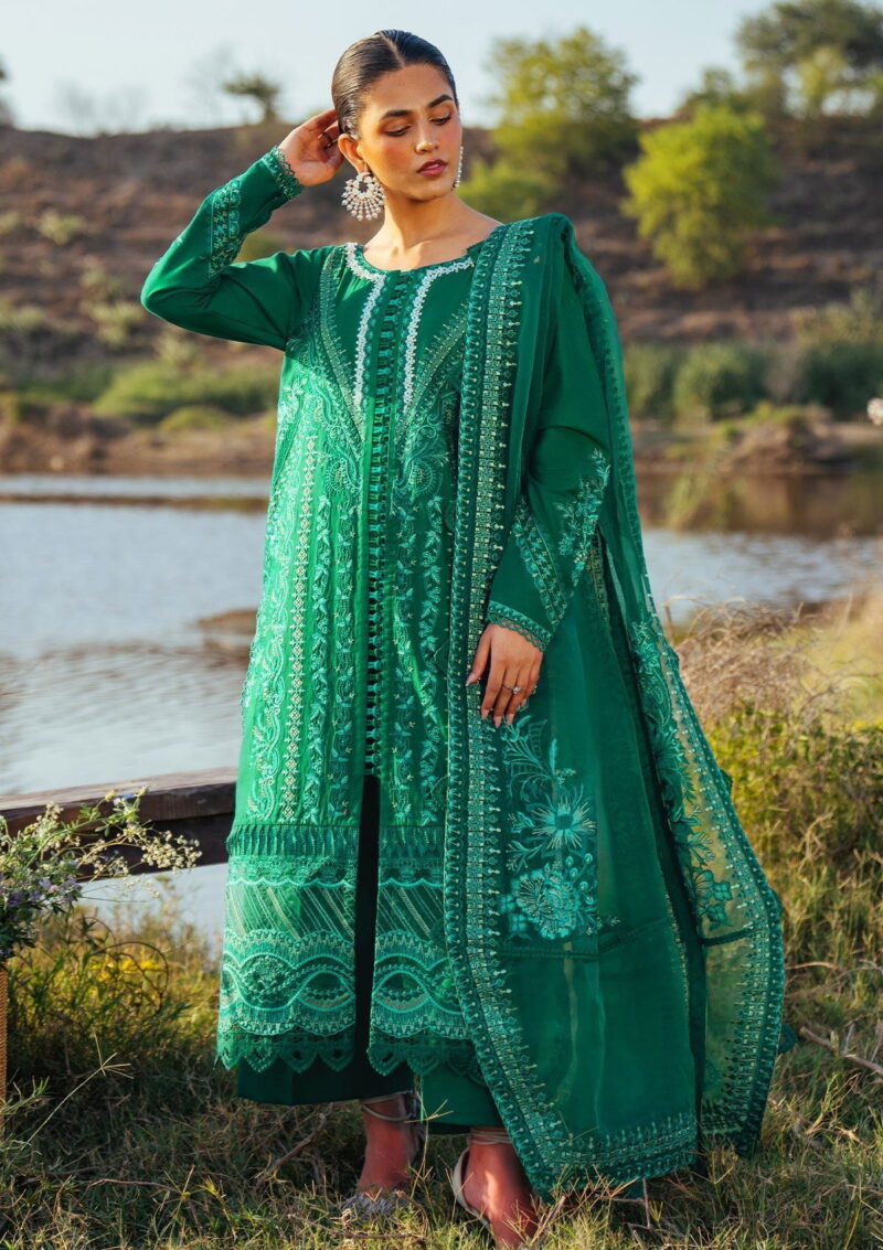 Sana Zubair Jewels of the Meadow SZ 04 EMERALD Lawn Collection 24