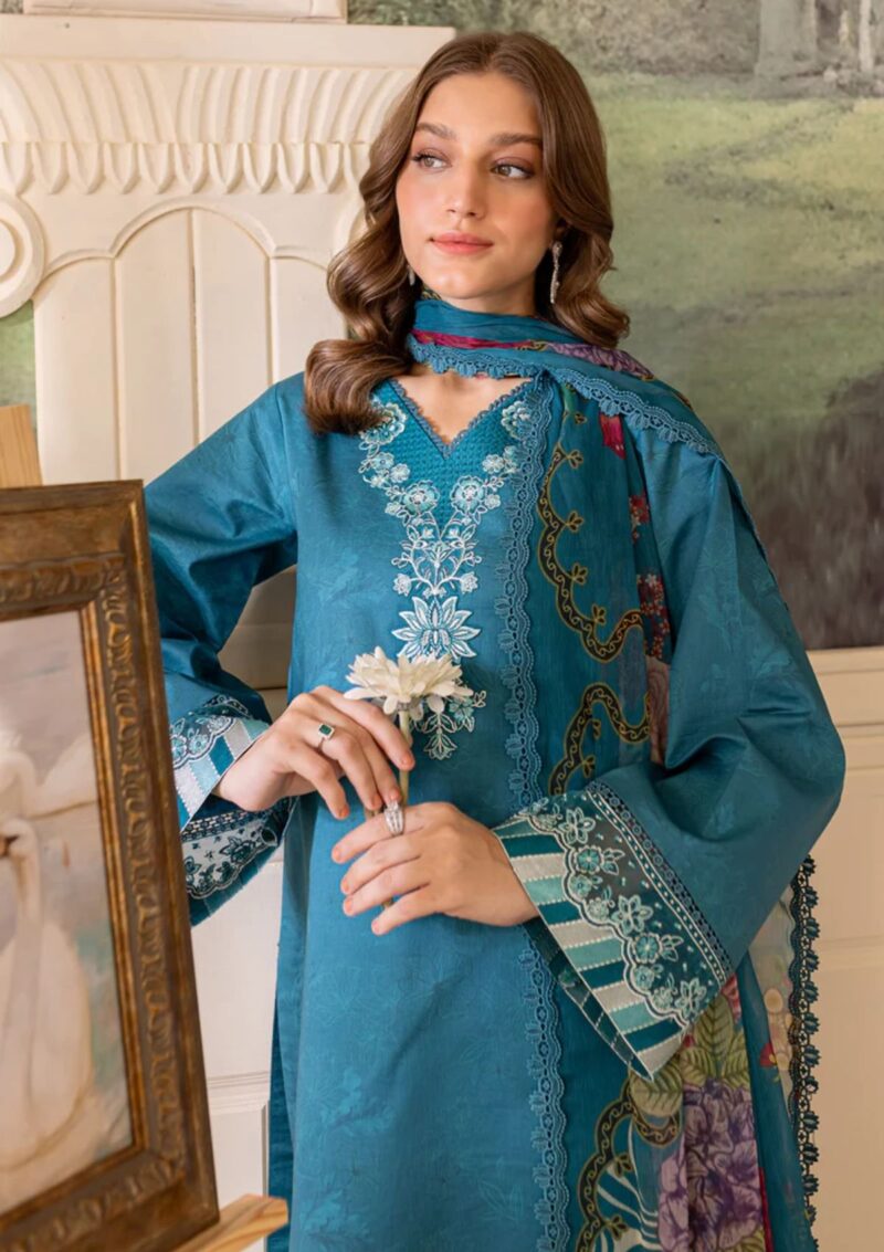 Farasha Seraya FS24 08 PERIWINKLE Lawn Collection 24