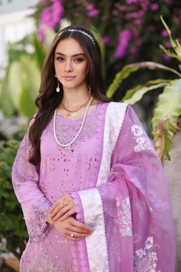 Noor D9-A Pink ombrÃ© Colour Block Luxury Chikankari Lawn 24