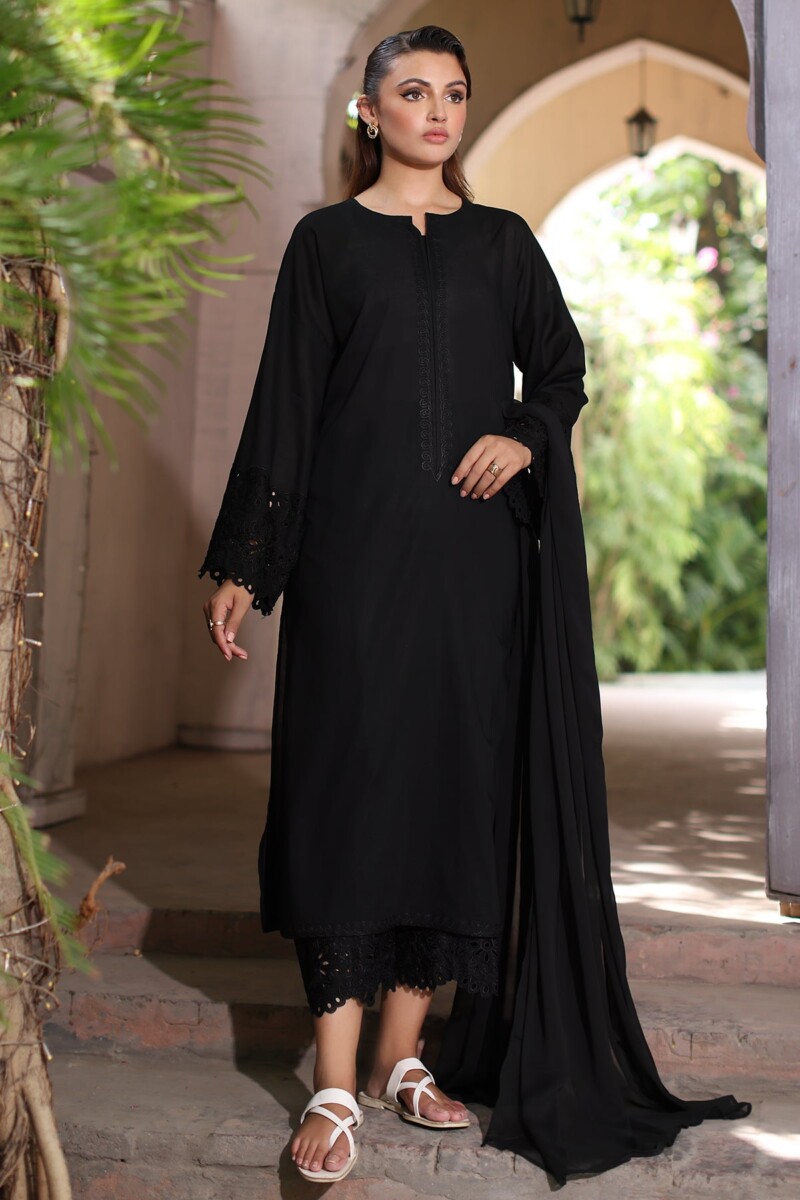 product Charizma 3 Pc Embroidered Cotton Shirt With Chiffon Dupatta And Trouser Cnp 4 053