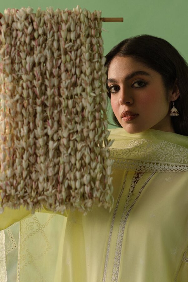 Cross Stitch Daffodil Blane 3 Piece Chikankari Suit