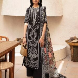 Afrozeh Cascade Mila Embroidered Luxury Lawn 3pc Suit Collection 2024