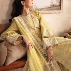 Afrozeh Cascade Liliana Embroidered Luxury Lawn 3pc Suit Collection 2024